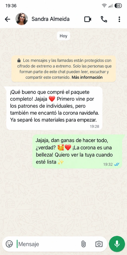 Mensaje de Sandra Almeida sobre el paquete completo